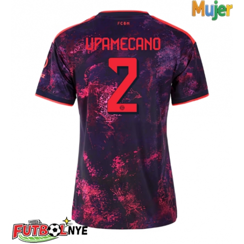 Camiseta Bayern Munich Dayot Upamecano #2 Tercera Equipación para mujer 2026-27 manga corta